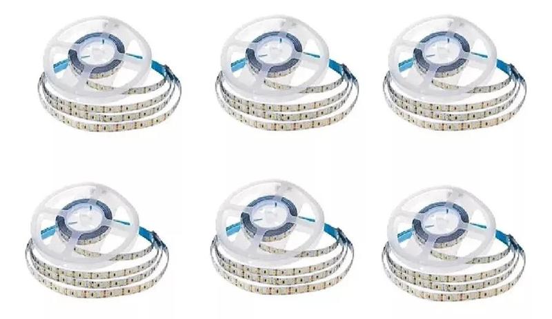 Imagem de Kit 6 Fita Led 5050 7,2w/  12v 60 Led's S/ Silicone 6000k 5m