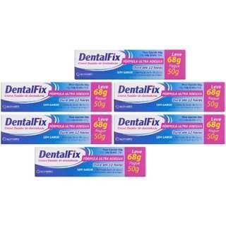 Imagem de Kit 6 Fixador Dentalfix 68g creme sem sabor