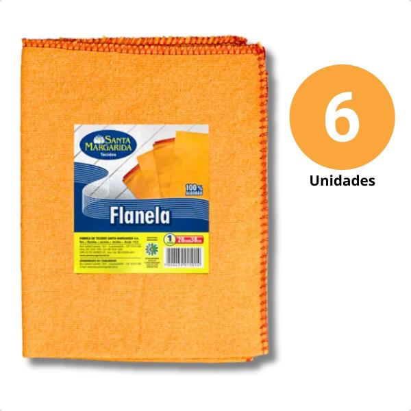 Imagem de Kit 6 Flanelas Alta Qualidade Limpeza Geral Macia Não Risca