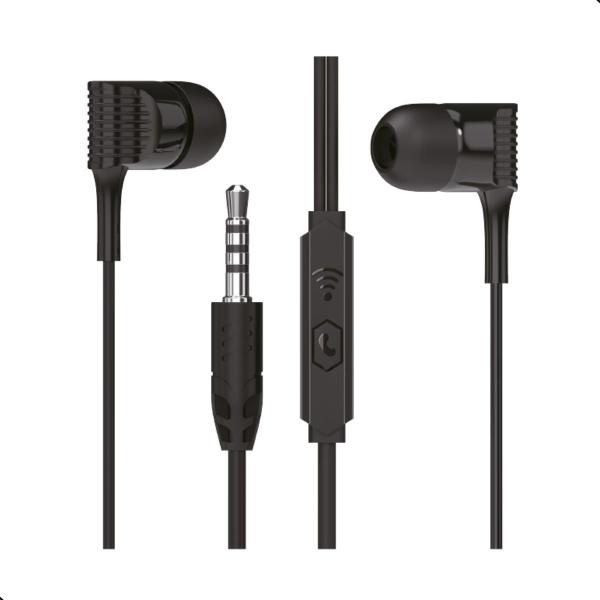 Imagem de Kit 6 Fone De Ouvido Estéreo P2 Intra-Auricular 3.5mm Com Fio Microfone 1,2m Branco Preto