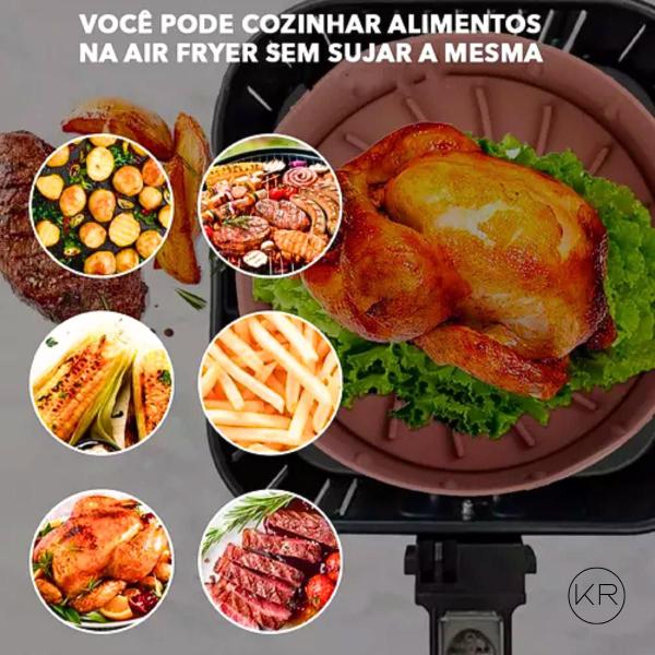 Imagem de Kit 6 Formas Airfryer Antiaderente Silicone 6 Tamanhos