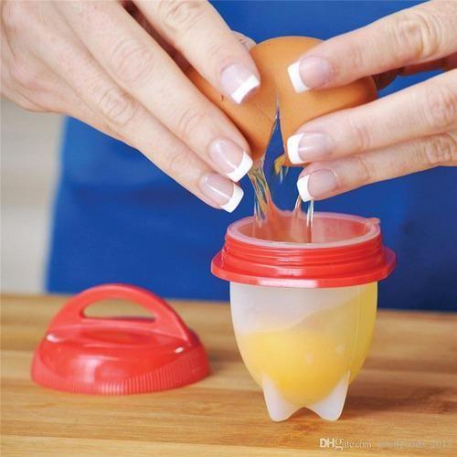 Imagem de Kit 6 Formas Copo Silicone Egg Boil Pote Para Cozinhar Ovos