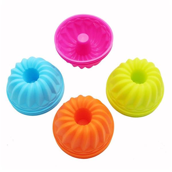 Imagem de Kit 6 Formas De Silicone Cupcake Bolo Muffin Air Fryer Pudim, Doces, Formatos Variados