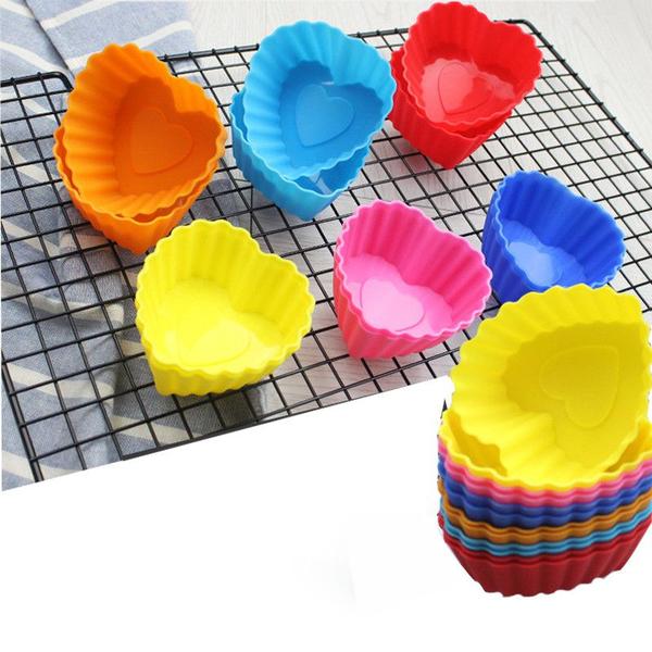 Imagem de Kit 6 Formas De Silicone Cupcake Bolo Muffin Air Fryer Pudim, Doces, Formatos Variados