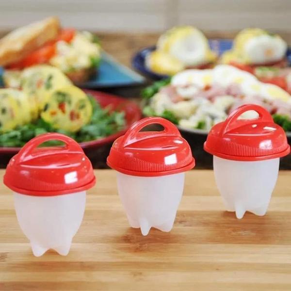 Imagem de Kit 6 Formas De Silicone Ovos Egglettes Magic Egg Cooker