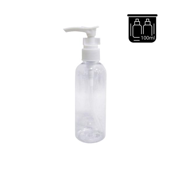 Imagem de Kit 6 Frascos Válvula Pump + 2 Spray 100ml Cilíndrico Viagem