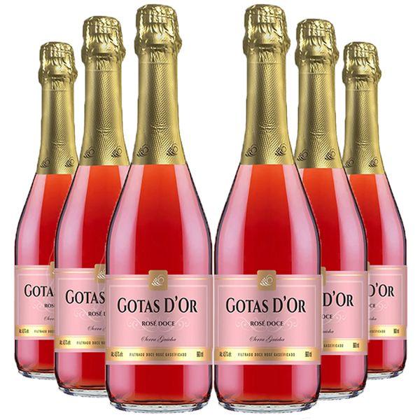 Imagem de Kit 6 Gaseificado Sem Álcool Gotas Garibaldi Rosé - 660mL