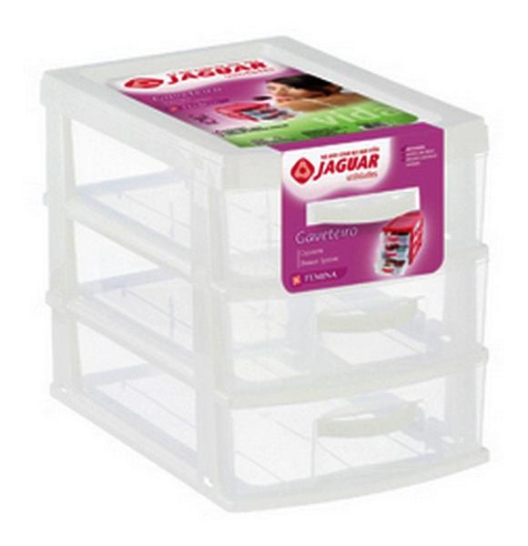 Imagem de Kit 6 Gaveteiros Organizadores Multiuso 3 Gavetas 22x28x19Cm