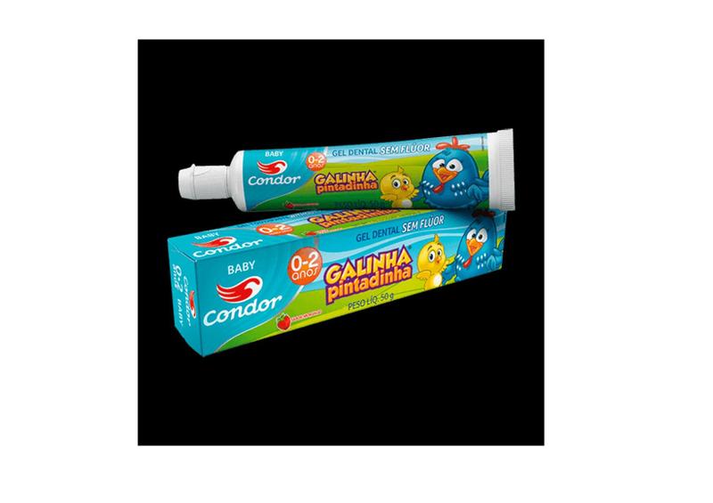 Imagem de Kit 6 Gel Dental Galinha Pintadinha Sabor Morango - Condor