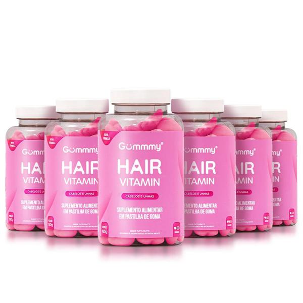 Imagem de Kit 6 Gummy Hair - Vitamina Para Cabelos E Unhas Em Goma
