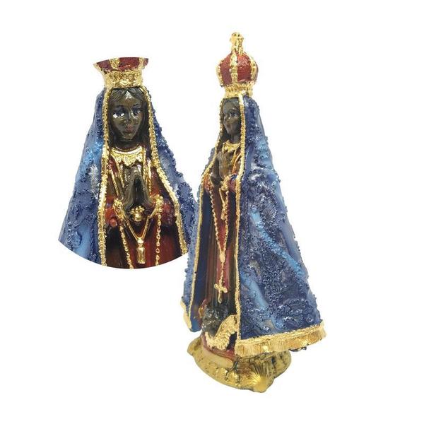 Imagem de Kit 6 Imagem de Nossa Senhora Aparecida 15cm Atacado Revenda