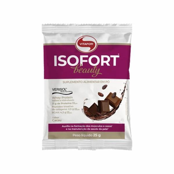 Imagem de Kit 6 Isofort Beauty Whey Protein Cacau Vitafor 25G