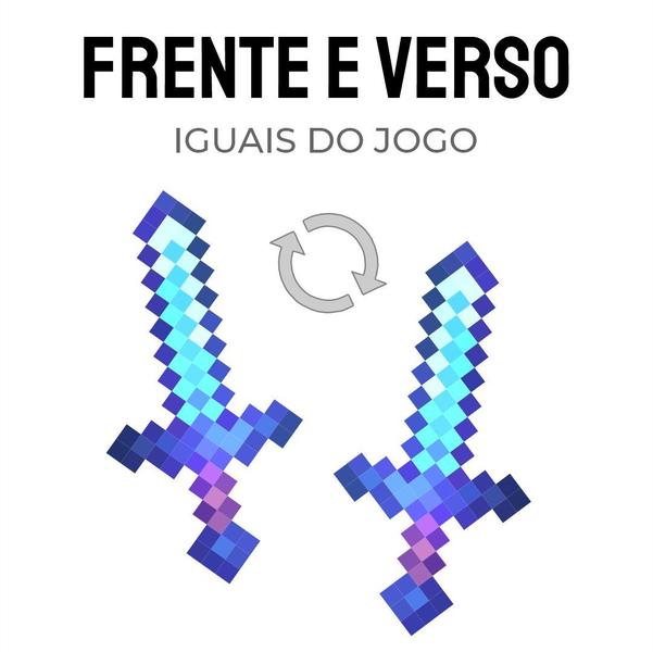 Kit 6 Itens Pixel Diamante Encantado Picareta Espada Mdf - ShopC Imagem de Kit 6 Itens Pixel Diamante Encantado Picareta Espada Mdf