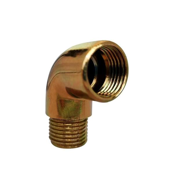 Imagem de Kit 6 Joelho Cotovelo Curva Metal Dourado Rm X Rf 1/2'' X90