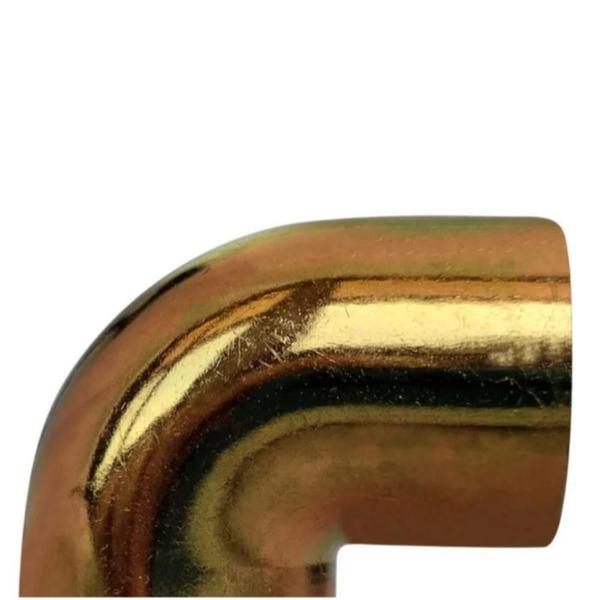 Imagem de Kit 6 Joelho Cotovelo Curva Metal Dourado Rm X Rf 1/2'' X90