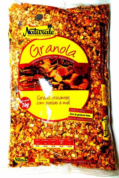 Imagem de Kit 6 kg de Granola cereais crocantes passas mel Naturale