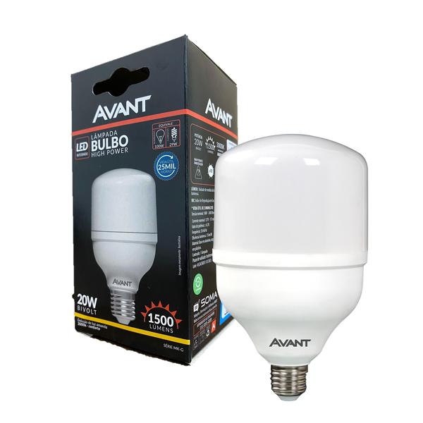 Imagem de Kit 6 Lampada Bulbo 20w Branco Quente 3000k Amarela Alta Potencia