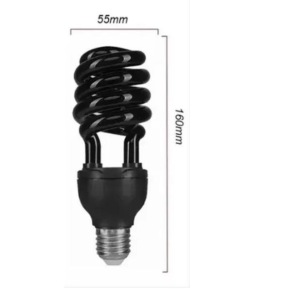 Imagem de Kit 6 Lâmpada Fluorescente 30w Espiral Luz Negra E27 110v