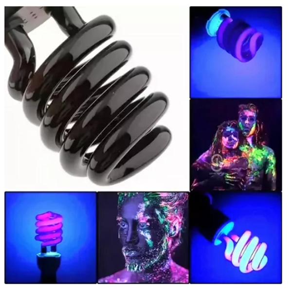 Imagem de Kit 6 Lâmpada Fluorescente 30w Espiral Luz Negra E27 110v