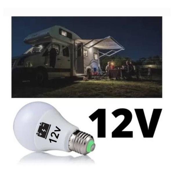 Imagem de Kit 6 Lâmpada Led 9w 12v E27 Uso Bateria Barco Solar Camping