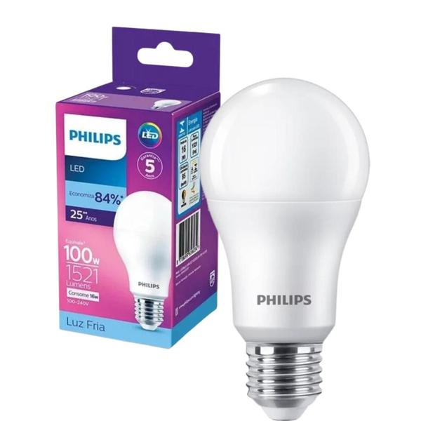 Imagem de Kit 6 Lampada Led Bulbo Philips 16w Branco Frio 6500K E27