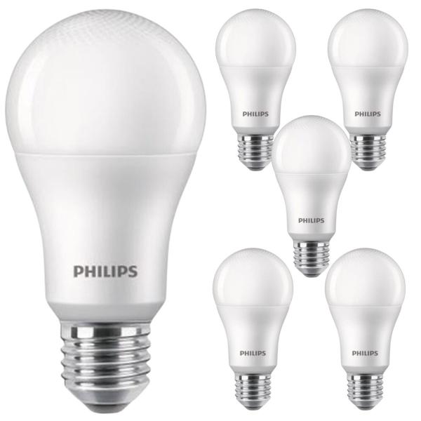 Kit 6 Lâmpada Led Philips 11w Branco Frio 6500K E27 Equivale 75w Luz Branca Bulbo Super Led Residencial Bivolt Imagem de Kit 6 Lâmpada Led Philips 11w Branco Frio 6500K E27 Equivale 75w Luz Branca Bulbo Super Led Residencial Bivolt