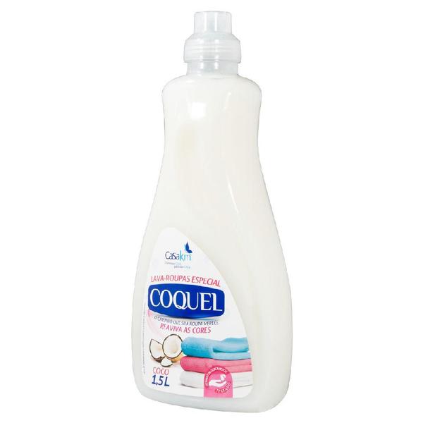 Imagem de Kit 6 Lava Roupa Liquido Coquel Sabão de Coco 1,5L  Amacite