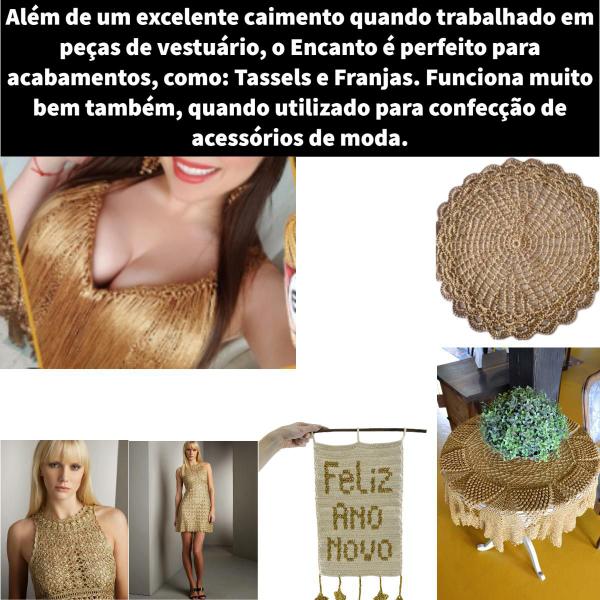 Kit 6 Linhas Encanto Slim Ouro Cada Novelo com 240 metros e 100 Gramas Círculo Fio para Crochê, Tricô e Bordado - Circulo Imagem de Kit 6 Linhas Encanto Slim Ouro Cada Novelo com 240 metros e 100 Gramas Círculo Fio para Crochê, Tricô e Bordado