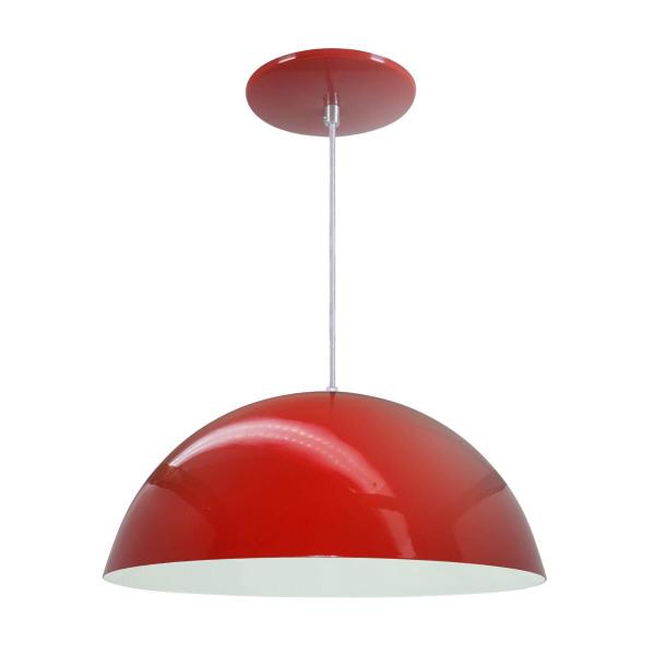 Kit 6 Luminária Pendente Meia Lua 34cm Com Interior Branco Brilho Com Fiação 110/220v - Luminárias Navarro Imagem de Kit 6 Luminária Pendente Meia Lua 34cm Com Interior Branco Brilho Com Fiação 110/220v