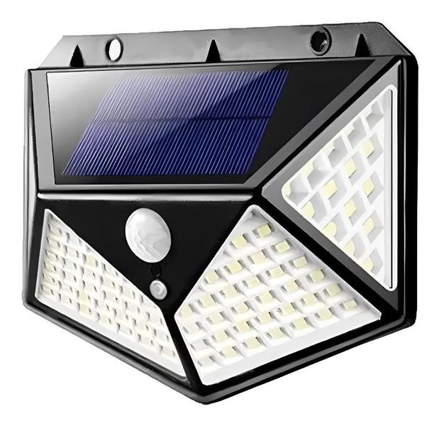 Imagem de Kit 6 Luminária Solar Sensor De Movimento 100 Leds Parede