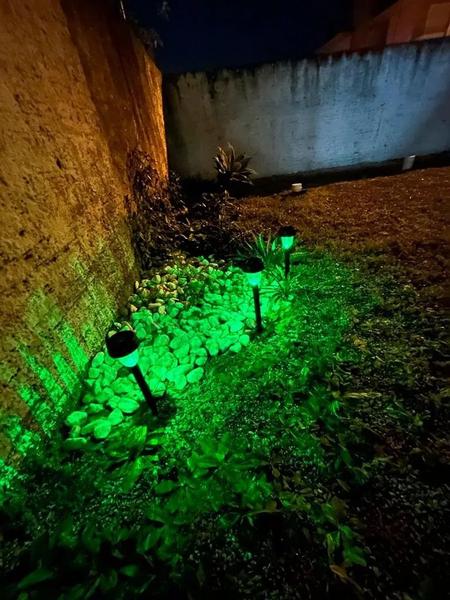 Imagem de Kit 6 Luminárias Ecoforce Balizador Solar à Prova D'água 18591 Jardim Led Verde