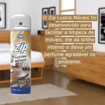 Imagem de Kit 6 lustra moveis limpa perfuma e dá brilho spray zip 300ml my place