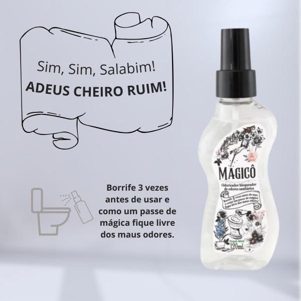 Imagem de Kit 6 Magicô Bloqueador de Odores Sanitários Sanol 120ml