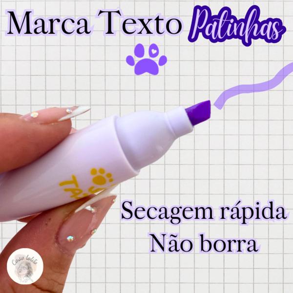 Imagem de Kit 6 Marca Texto Caneta Marcadora Gatinho Material Escolar