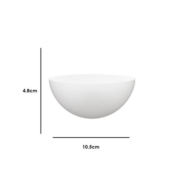 Imagem de Kit 6 Mini Bowl Branco 240Ml Plástico Premium