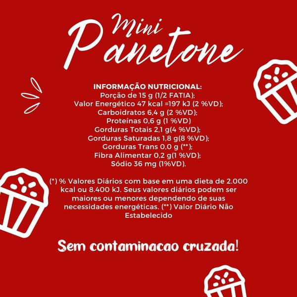 Kit 6 mini panetone frutas sem gluten benedetto 240g - Benedetto Alimentos Inclusivos Imagem de Kit 6 mini panetone frutas sem gluten benedetto 240g