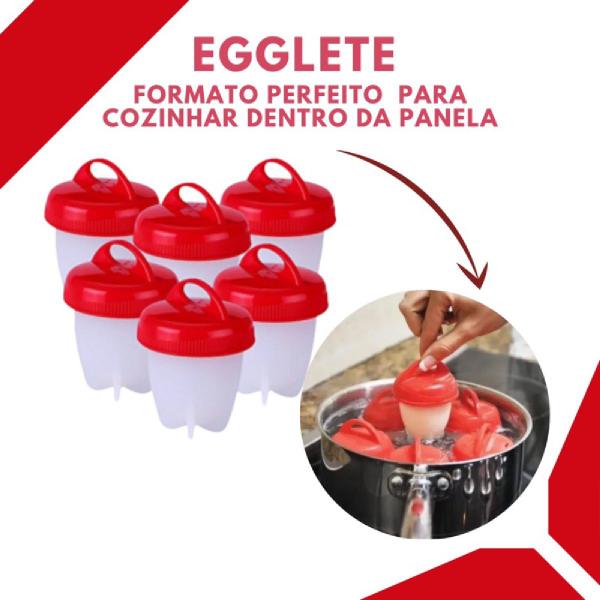 Imagem de Kit 6 Mini Potes para Cozinhar Ovos em Silicone Cozinha