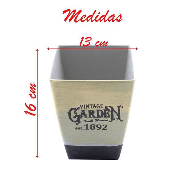 Imagem de Kit 6 Mini Vasos De Planta Cachepot Estampados Decorados 16cm