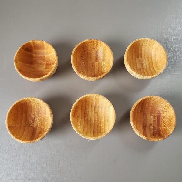 Imagem de Kit 6 Molheiras Lyor Restaurante Bambu Verona 8x4cm Cumbuca Bowls Pequenos