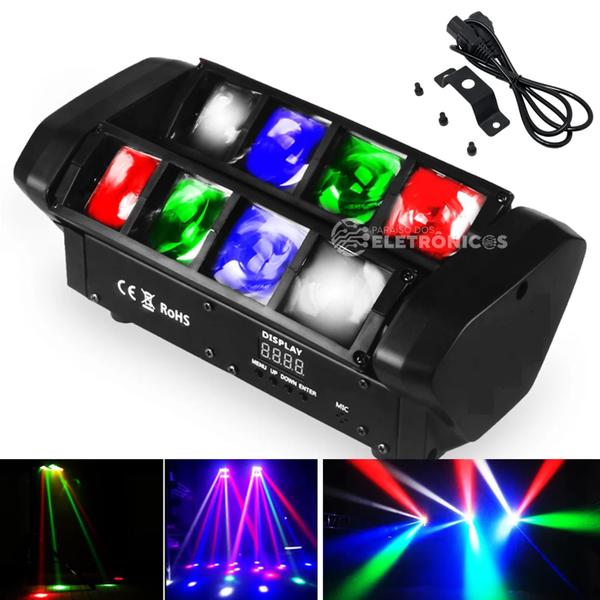 Imagem de Kit 6 Moving 60W Globo Laser RGBW Strobo Jogo De Luz Profissional Para Balada Casamento DJ JL808