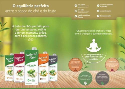 Imagem de Kit 6 Natural Tea Chá Branco Sabor Lichia 1 L