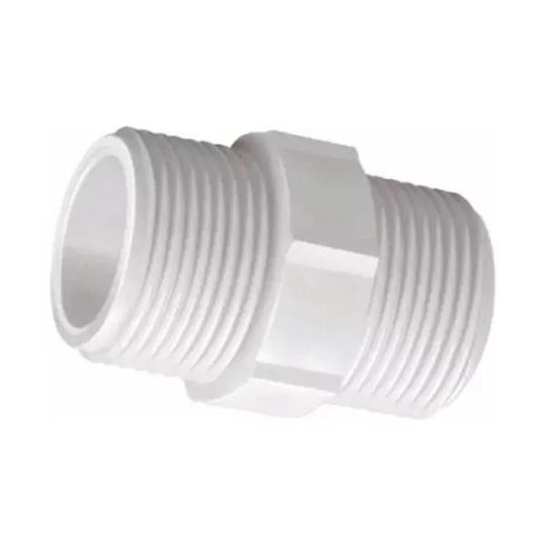 Imagem de Kit 6 Nipel Niple Emenda União 1/2 X 1/2 Pvc Branco Krona