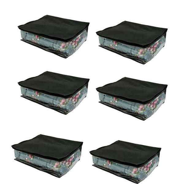Kit 6 Organizador Maleiro De Guarda Roupa E Gavetas Preto M - 123 Organizei Imagem de Kit 6 Organizador Maleiro De Guarda Roupa E Gavetas Preto M