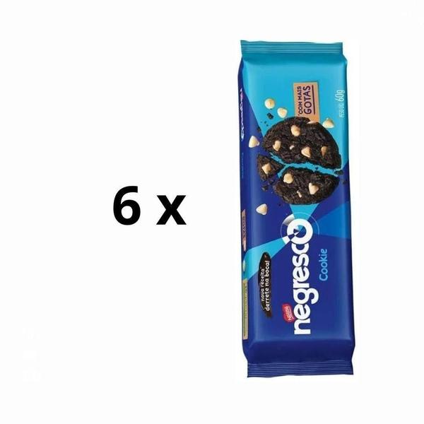 Kit 6 Pacotes Cookies Negresco 60G - Nestle Imagem de Kit 6 Pacotes Cookies Negresco 60G