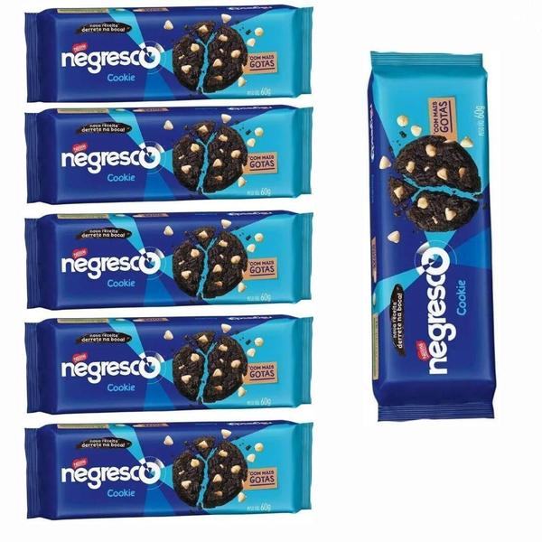 Kit 6 Pacotes Cookies Negresco 60G - Nestle Imagem de Kit 6 Pacotes Cookies Negresco 60G