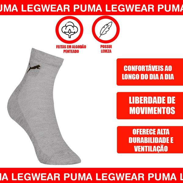 Imagem de Kit 6 Pares De Meias Esportivas Unissex Cano Médio Em Algodão