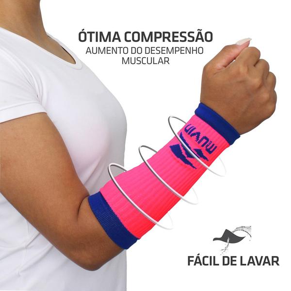 Imagem de Kit 6 Pares Manguito Curto Voleibol Elite Muvin para Compressão e Proteção dos Braços no Vôlei