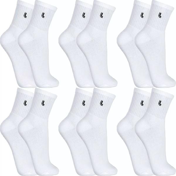 Kit 6 Pares Meias Lupo Original Masculina Algodão Cano Médio Alto Longo Atacado Academia E...