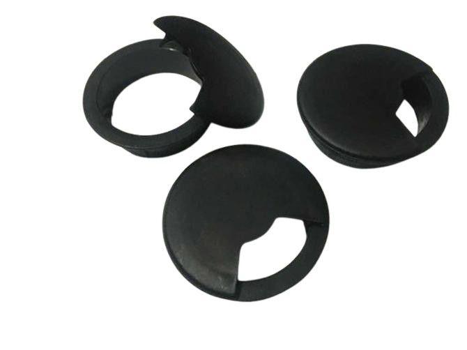 Kit 6 Passa Fio Cabo Mesa Computador 59Mm 6 Un Preto - Comercial Imagem de Kit 6 Passa Fio Cabo Mesa Computador 59Mm 6 Un Preto