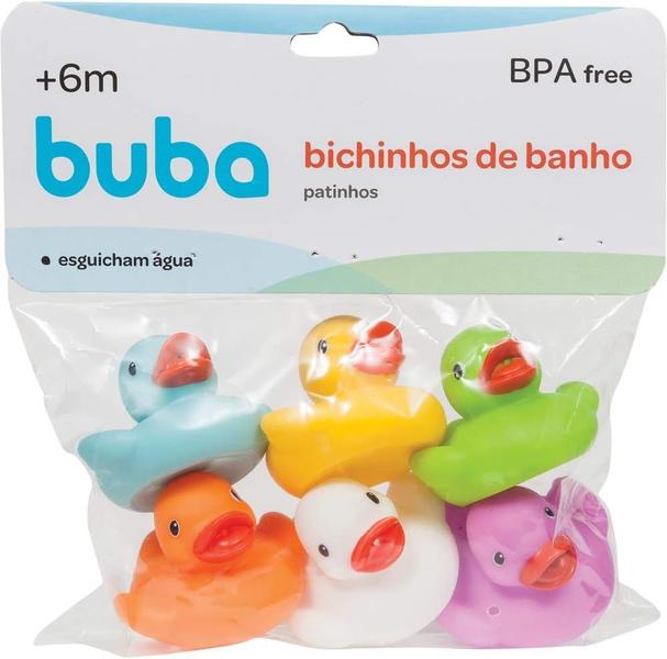 Imagem de Kit 6 Patinhos de Banho Diversão Infantil Buba